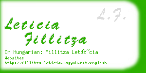 leticia fillitza business card